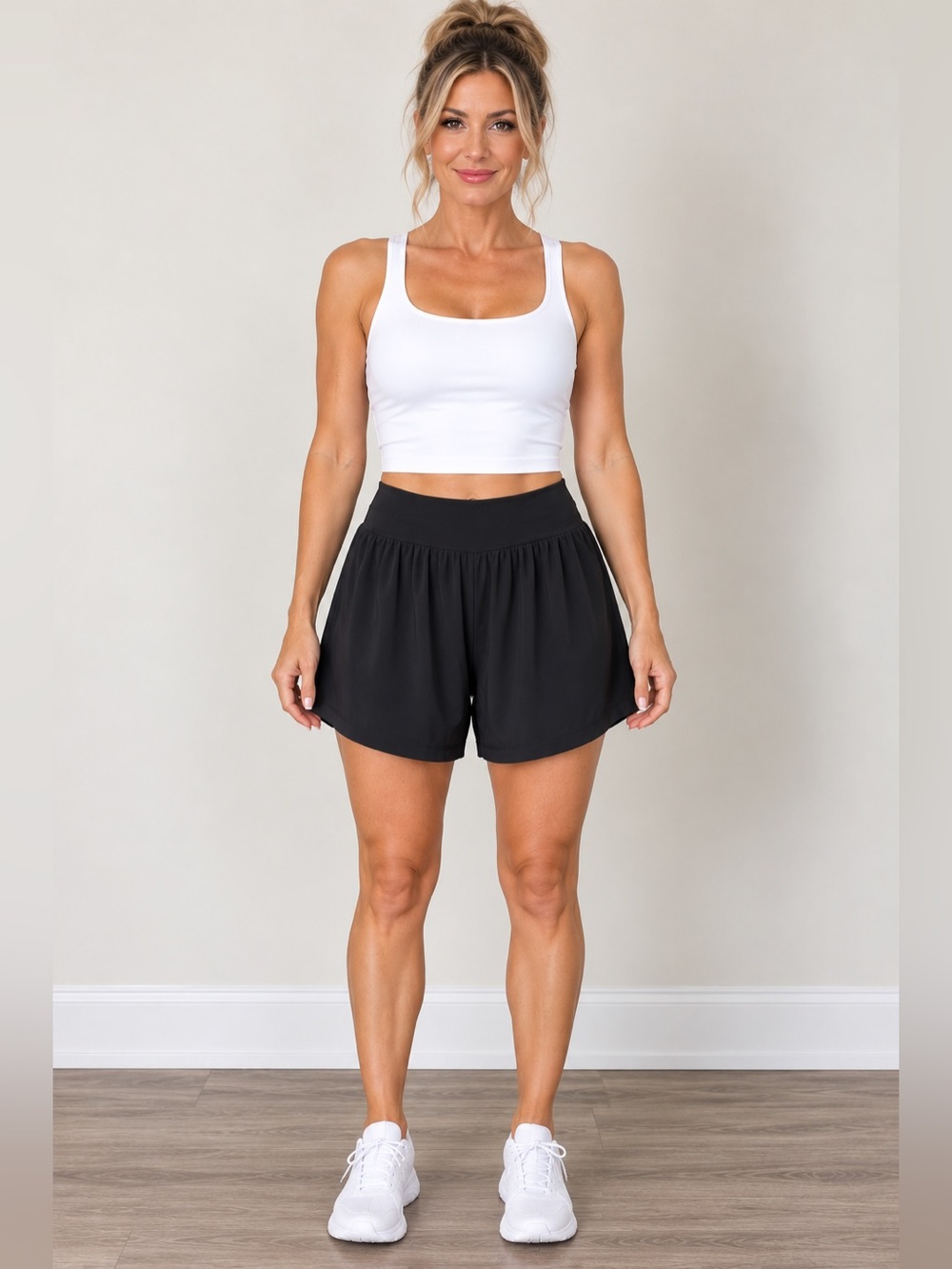 NWT Halara SoftlyZero™ Airy Flowy Athletic Shorts — Black, Large